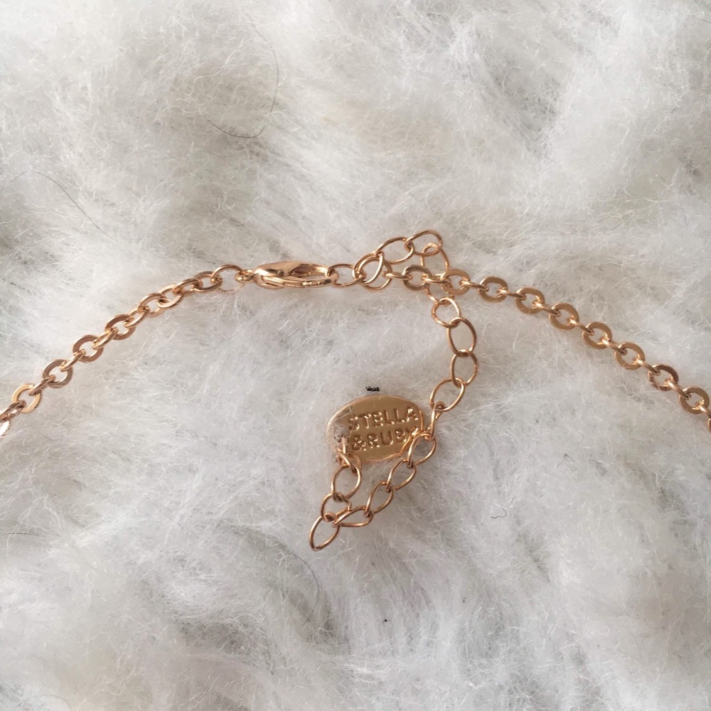 Stella & Ruby Gold Y-Necklace W/ Pink Diamond Gems - Picture 3 of 4